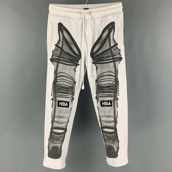 HOOD BY AIR Other - HOOD BY AIR White Black Astronaut X Ray Print Cotton Sweatpants
